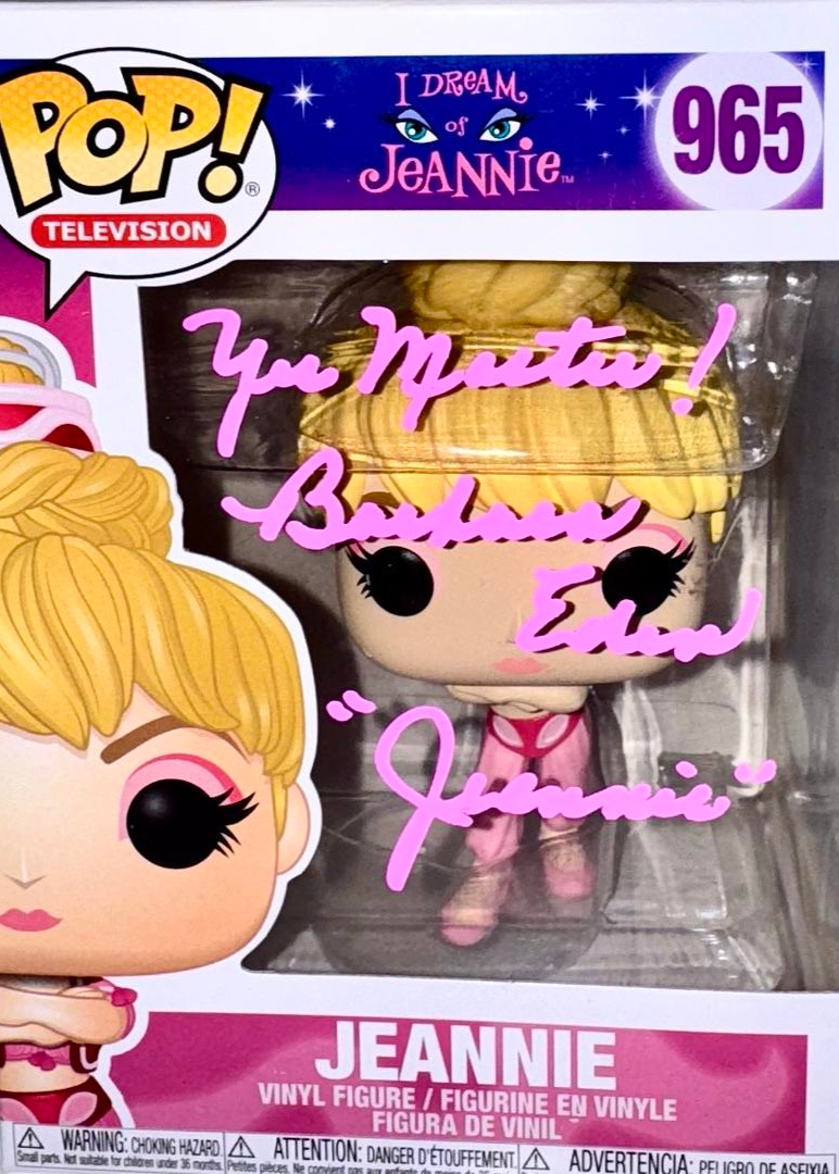 Barbara Eden Signed Funko Pop #965 "Jeannie" (I Dream Of Jeannie) w/Quote and Character Name - JSA COA